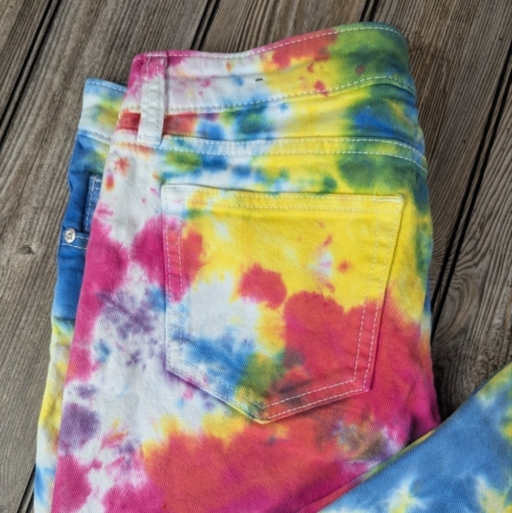 Ana tie-dye Capri denim pants size 27/4 - Picture 8 of 14